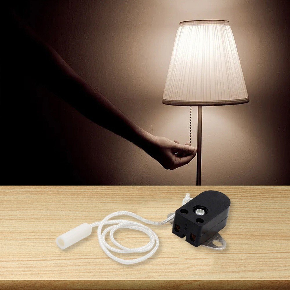 Wall Light Pull Switch with Rotating Pull Cord for Simple Light Control