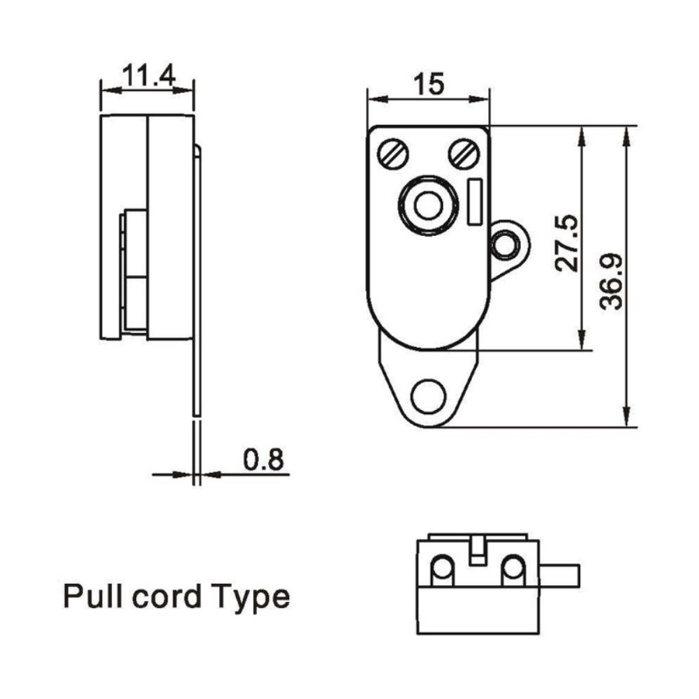 Wall Light Pull Switch with Rotating Pull Cord for Simple Light Control