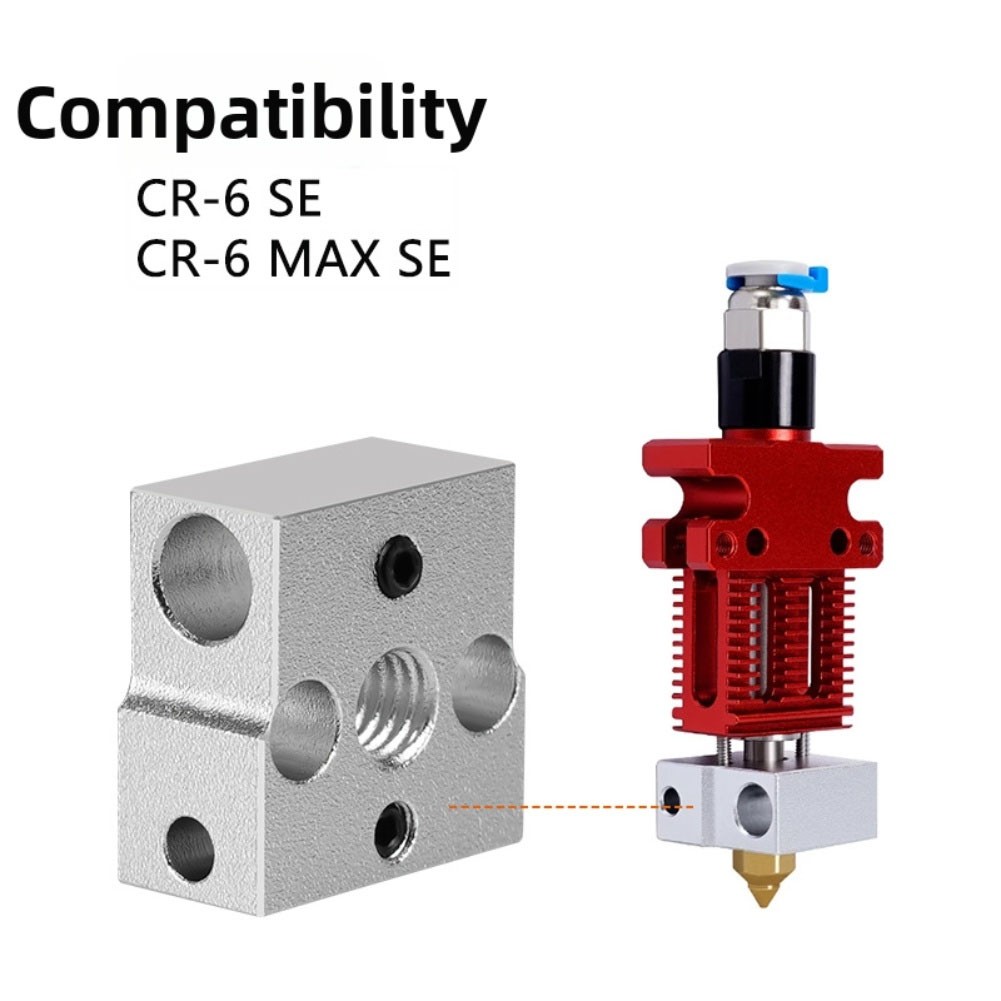 CR-6 SE Heater Block Extruder Replacement Aluminum-based Copper Plating