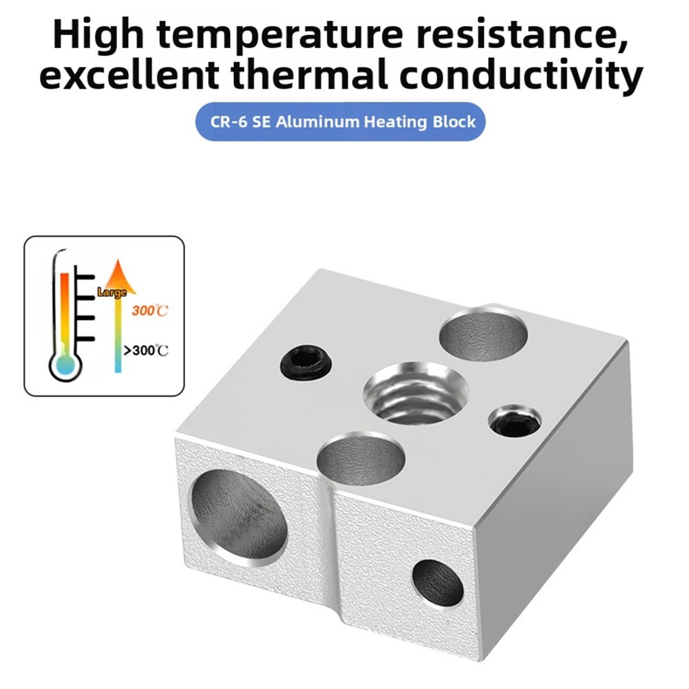 CR-6 SE Heater Block Extruder Replacement Aluminum-based Copper Plating