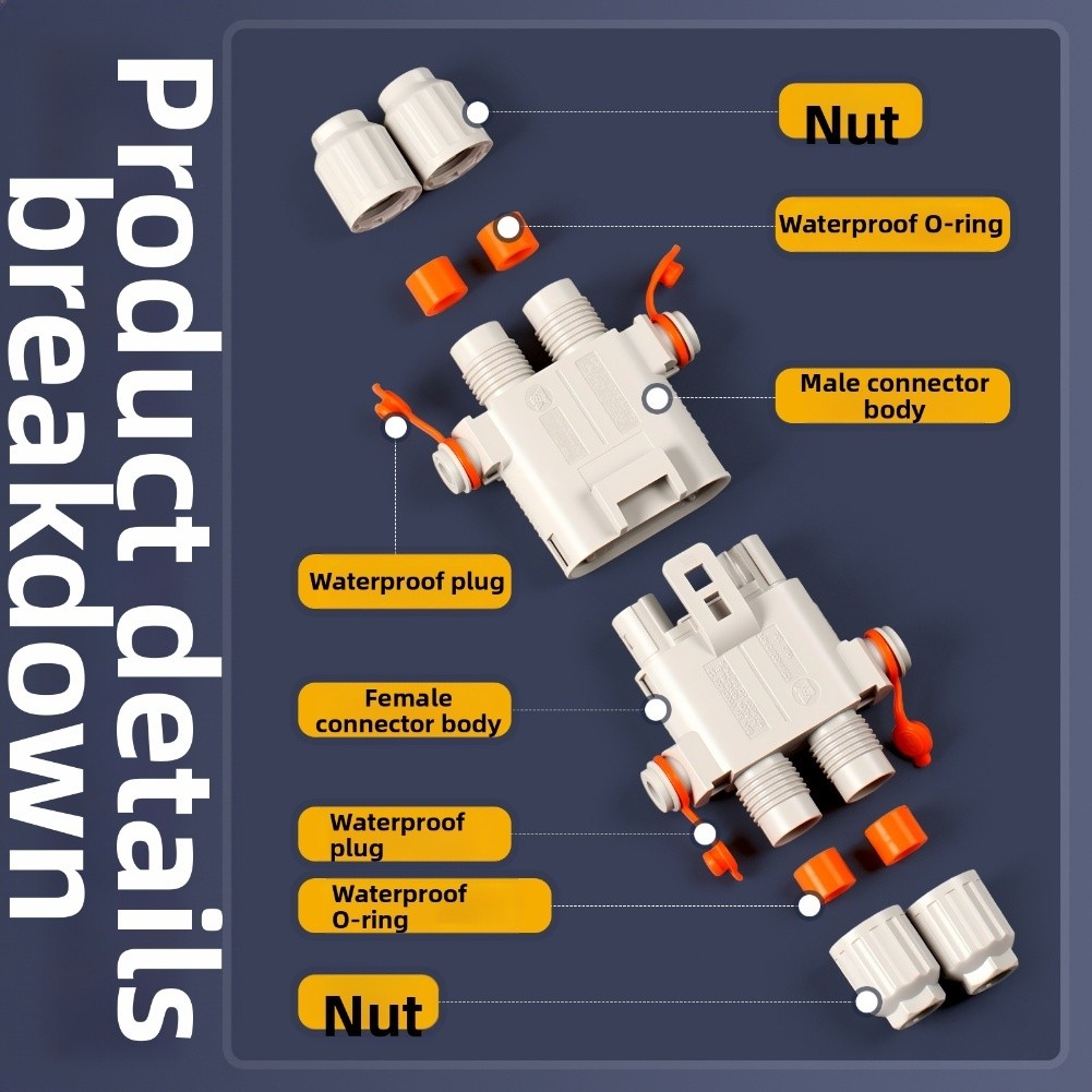 100A Rated Current Waterproof Connector for Car Air Conditioning Systems
