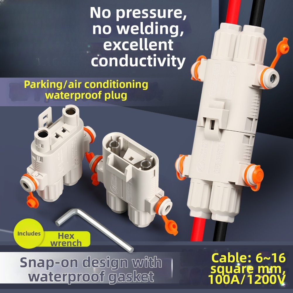 100A Rated Current Waterproof Connector for Car Air Conditioning Systems