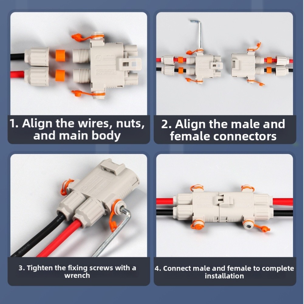 100A Rated Current Waterproof Connector for Car Air Conditioning Systems