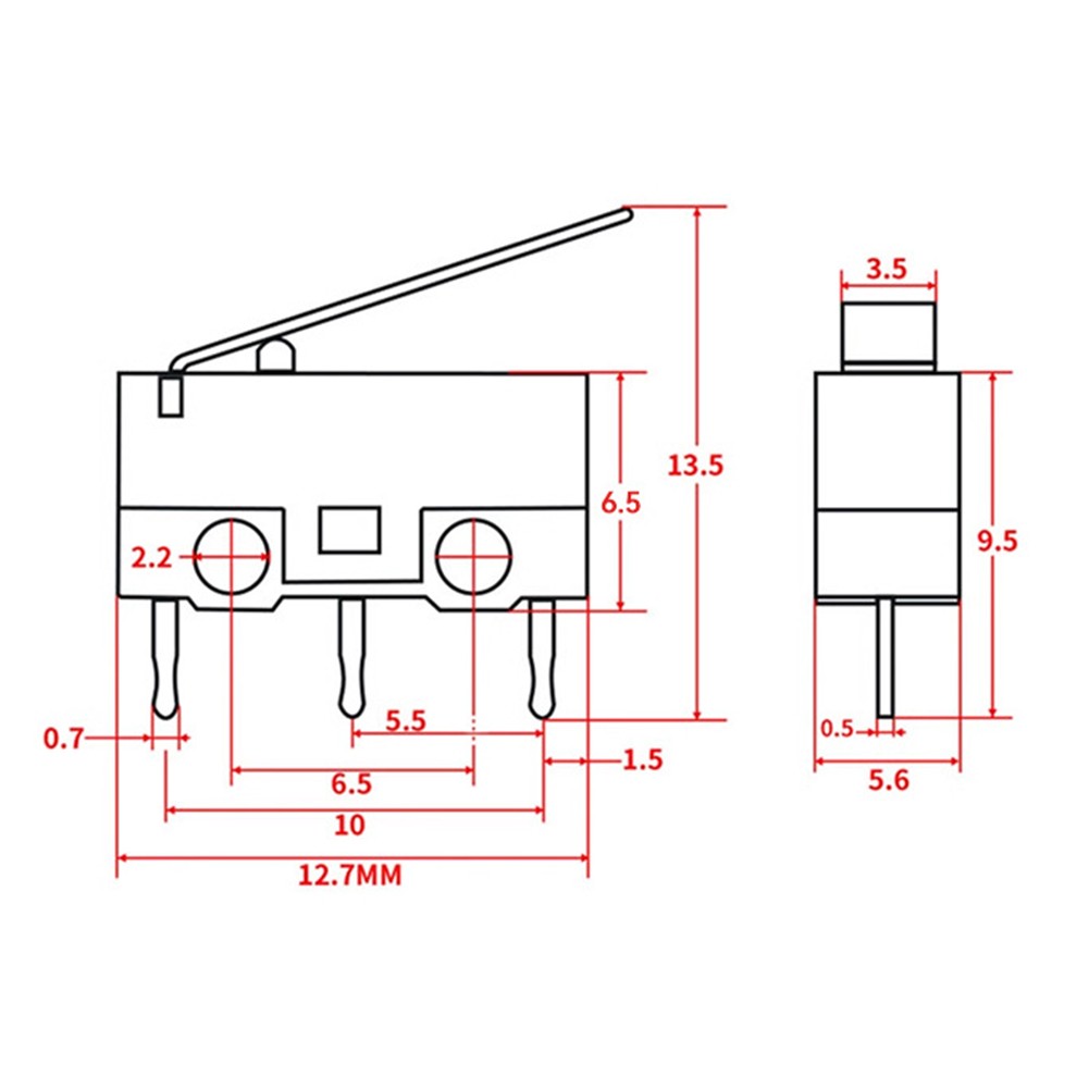 Limit Switch Mechanical Lever Endstop Installation Pre-connected Cable