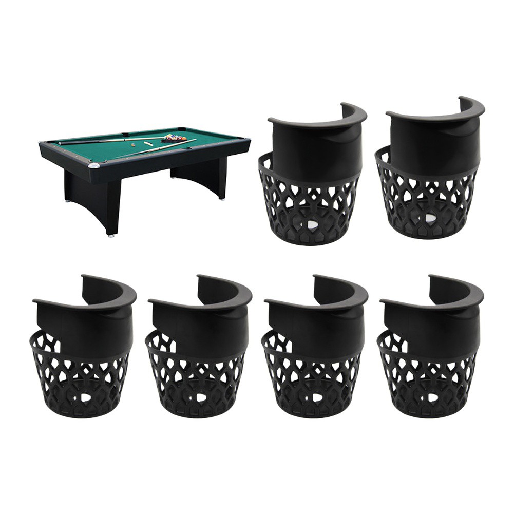 6pcs Billiard Pool Table Pockets Set 1/6pcs Option Black PVC DIY Install