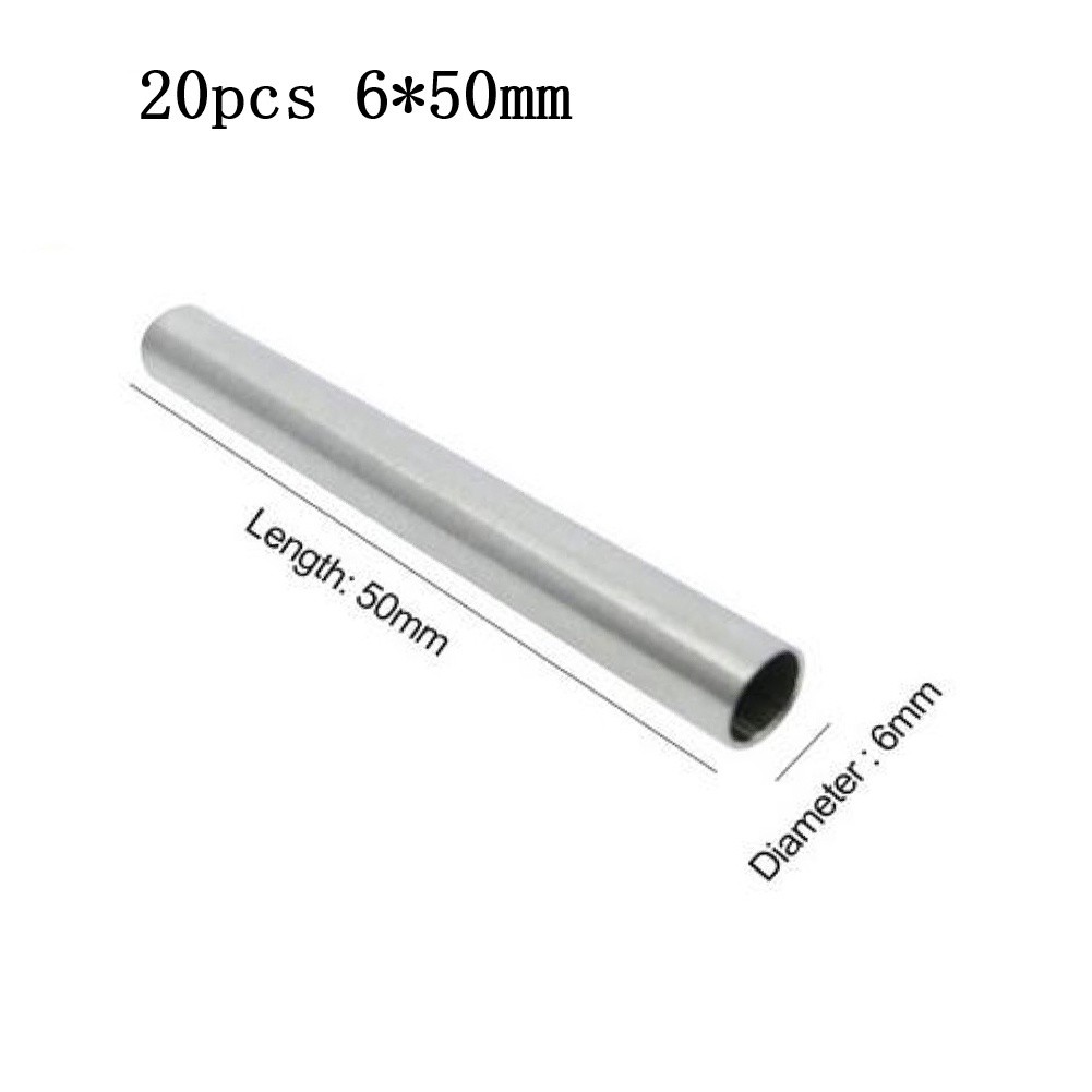 20pcs Silver Stainless Steel Covers for PT100 Temperature Sensing Elements