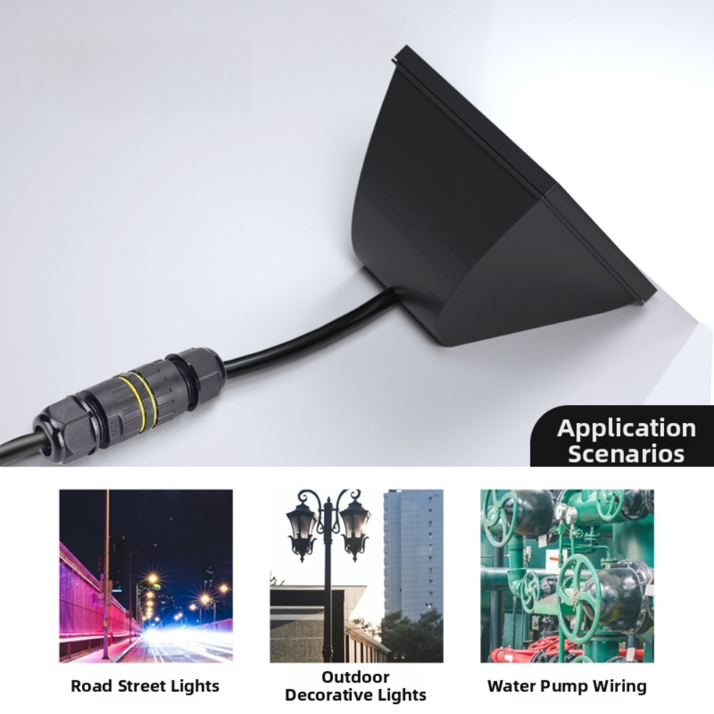 Compact IP68 Junction Box 3 Pin Waterproof Electrical Connector for Wiring