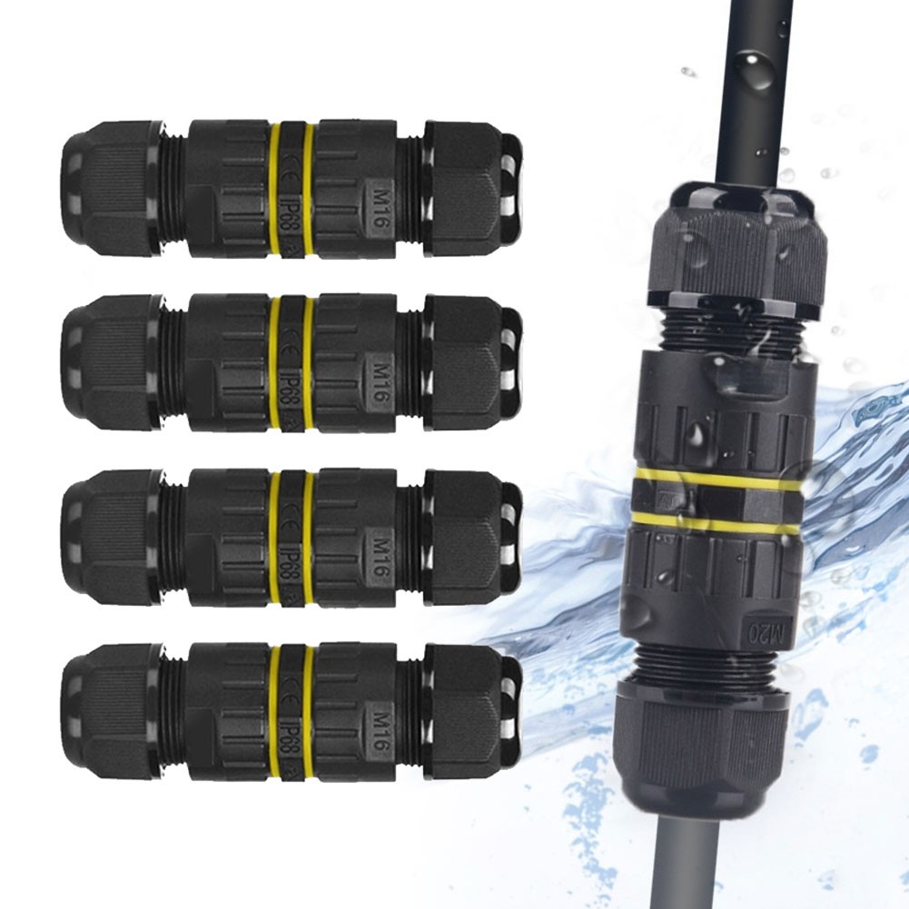 Compact IP68 Junction Box 3 Pin Waterproof Electrical Connector for Wiring