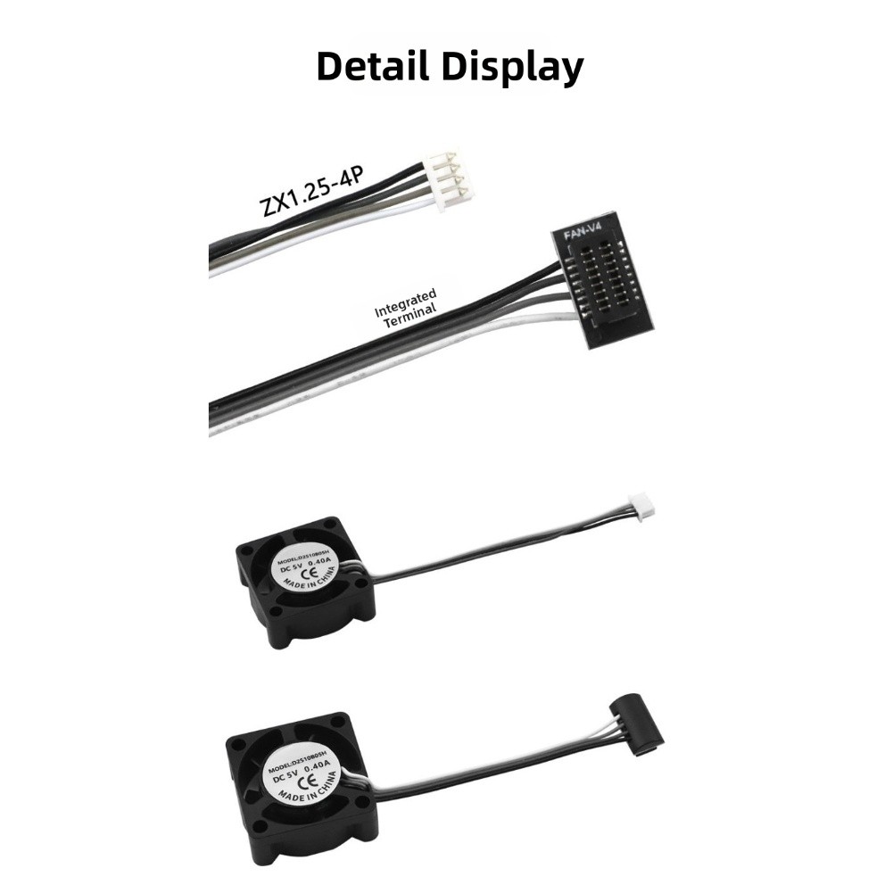 2510 axial flow fan for hot end double ball bearing fit P1S/X1C series printers