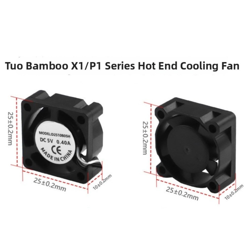 2510 axial flow fan for hot end double ball bearing fit P1S/X1C series printers