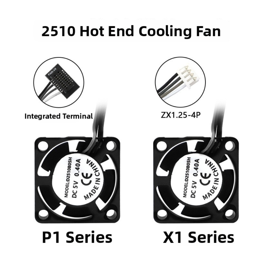 2510 axial flow fan for hot end double ball bearing fit P1S/X1C series printers