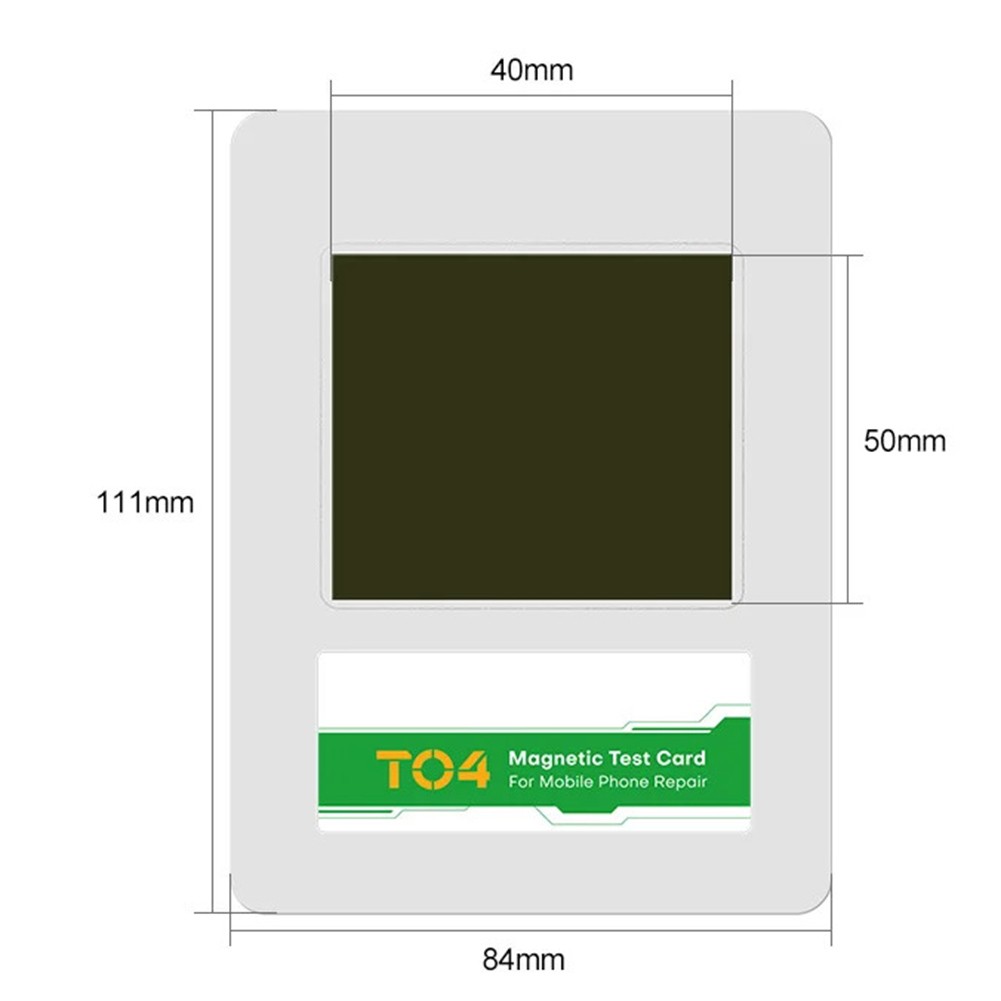 TO4 Phone Magnetic Card for MagSafe Area Magnetic Pole Visualization Tool