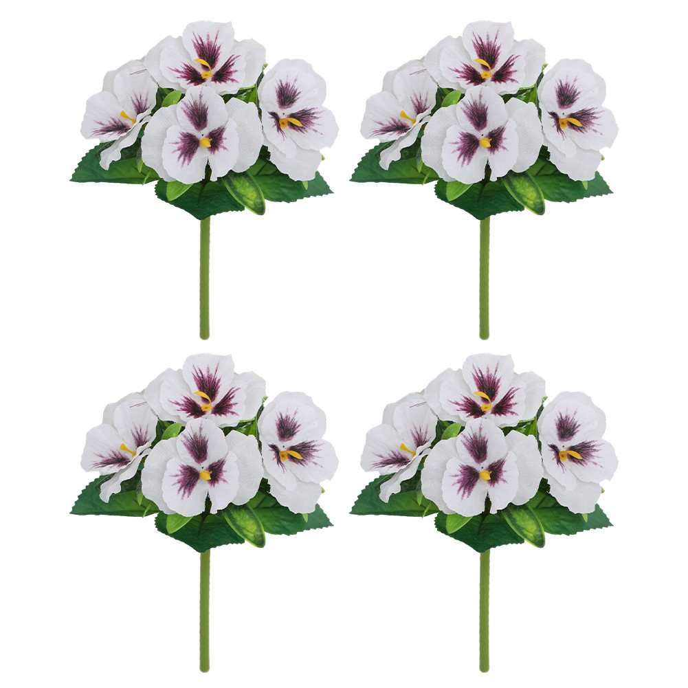 DIY Craft Supply Wedding Centerpiece Silk Pansy Flowers Faux Floral Stems