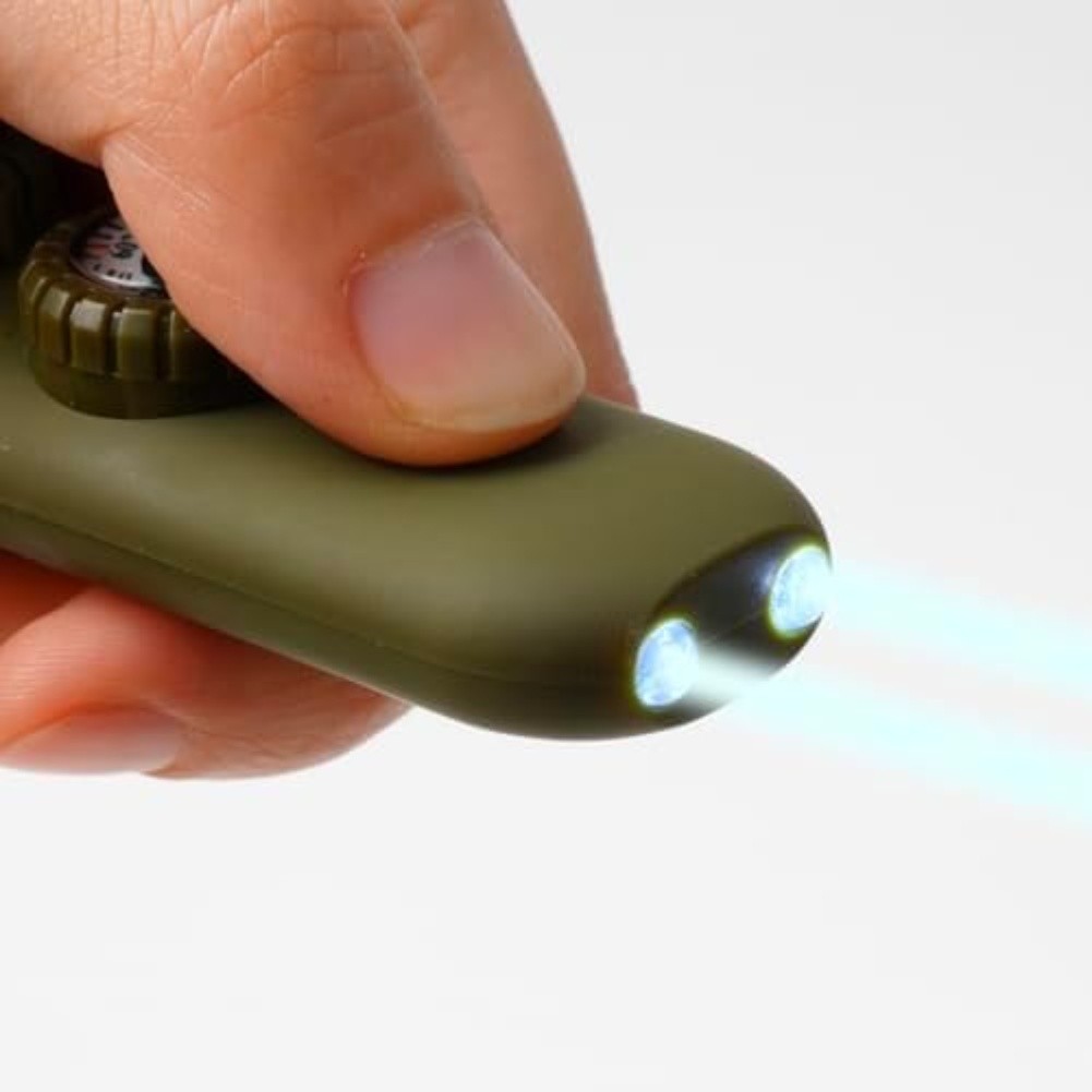 Hiking Navigation Tool Built-in Whistle LED Navigation Light Thermometer