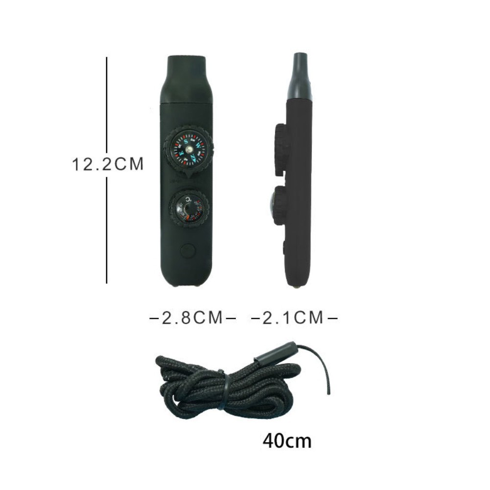 Hiking Navigation Tool Built-in Whistle LED Navigation Light Thermometer