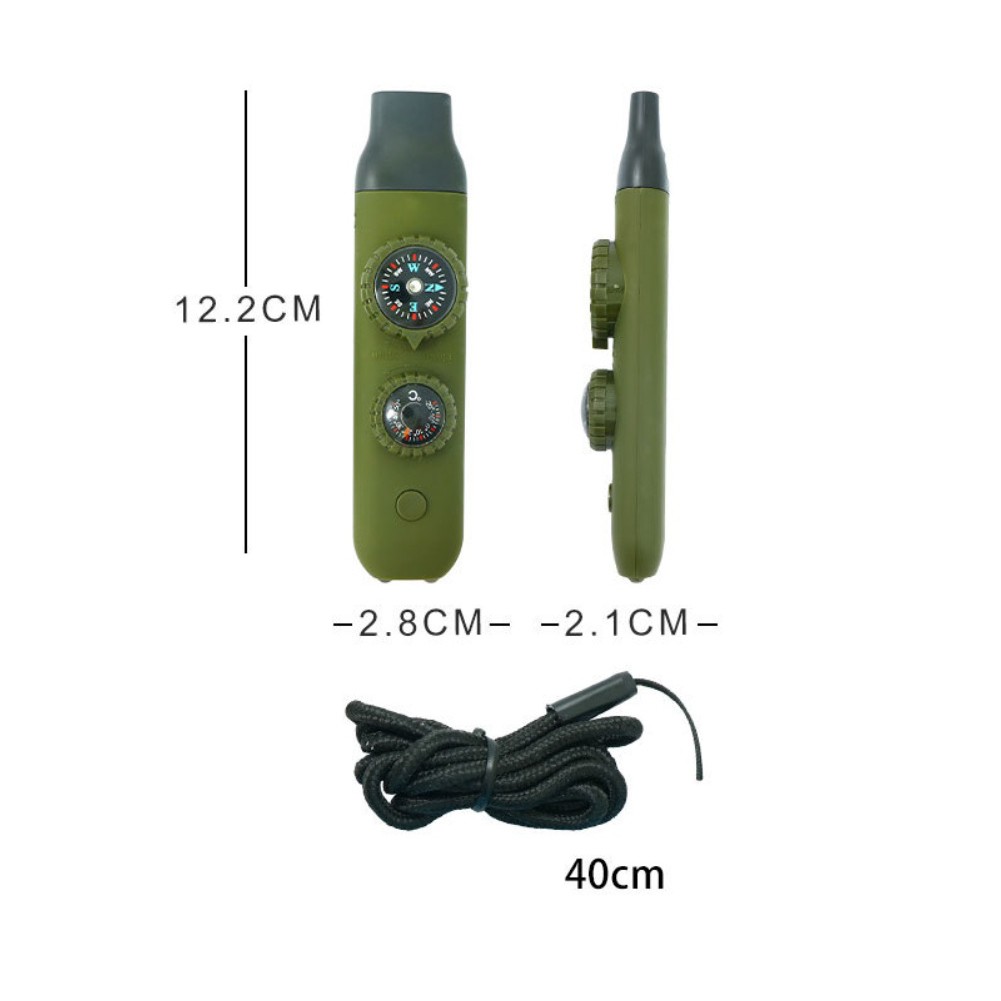 Camping Navigation Tool Built-in Whistle LED Navigation Light Thermometer