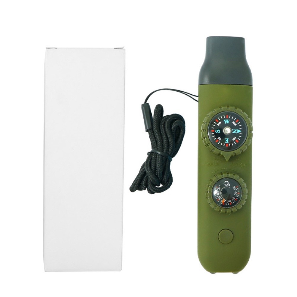 Hiking Navigation Tool Built-in Whistle LED Navigation Light Thermometer