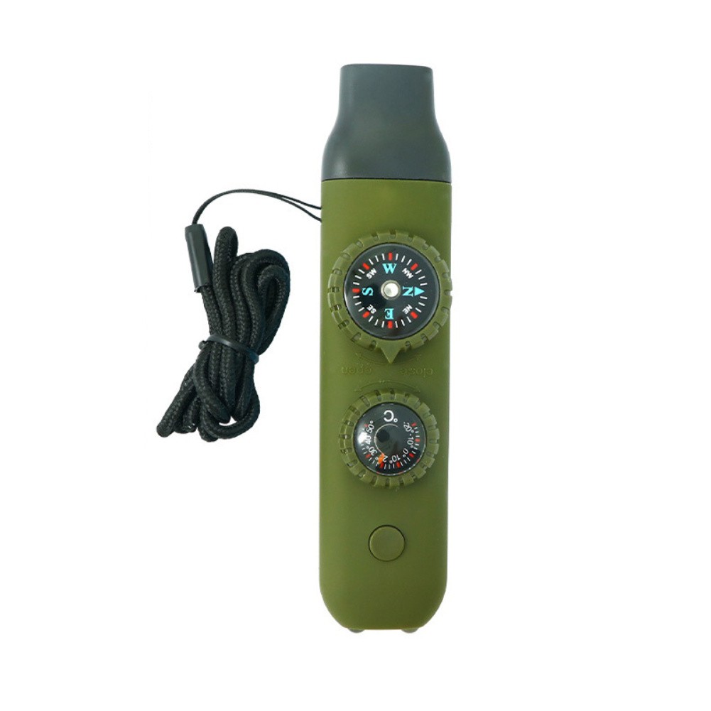 Hiking Navigation Tool Built-in Whistle LED Navigation Light Thermometer