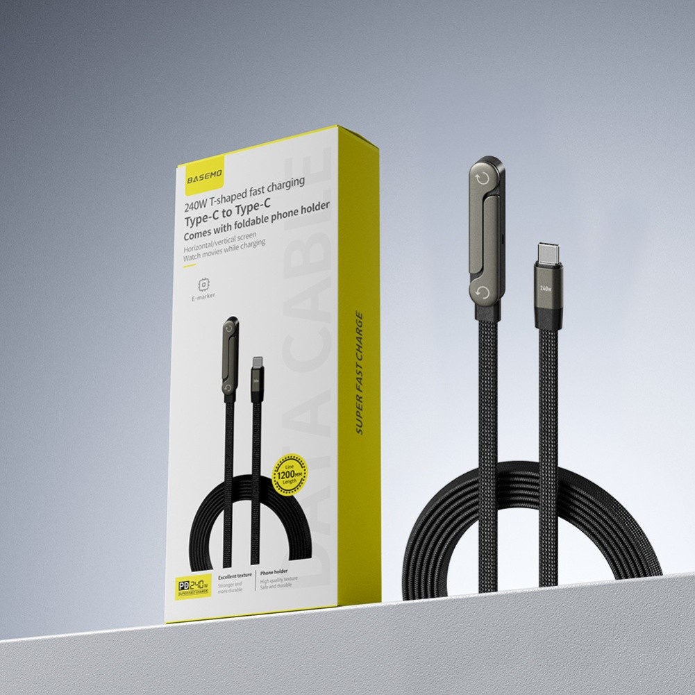 for 2 in 1 Charging Cable with Stand Ideal for Gaming Work and Travel 240W