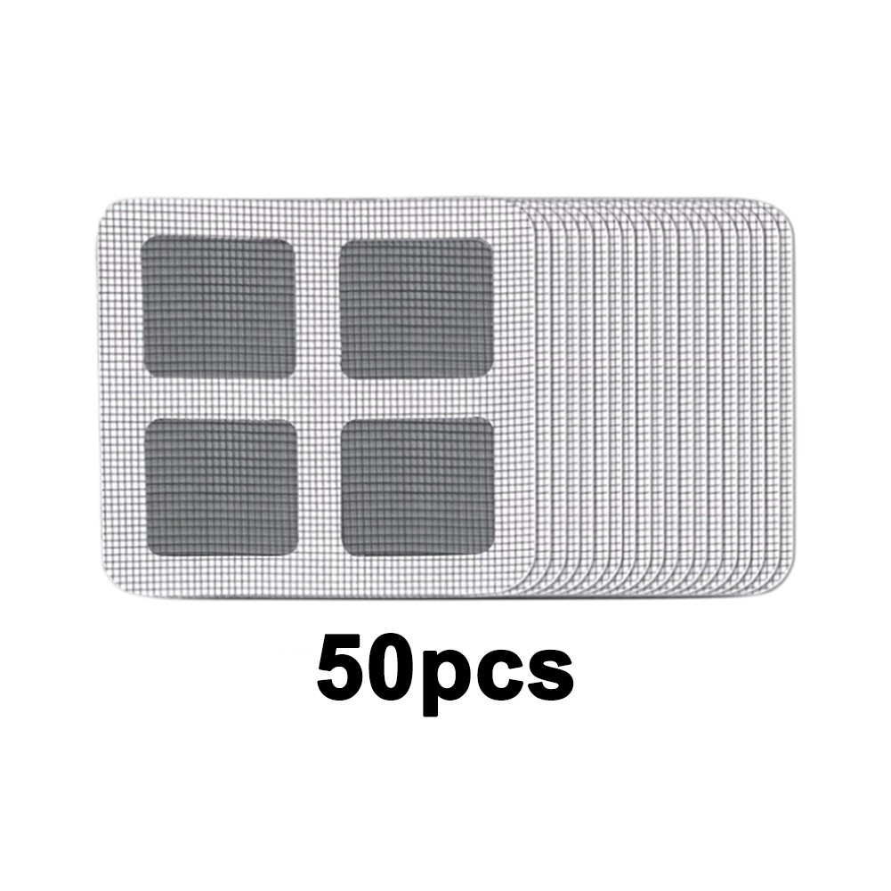 Drain Filter Mesh 10x10cm for Shower Bathtub and Kitchen Sink 50 Piece Set