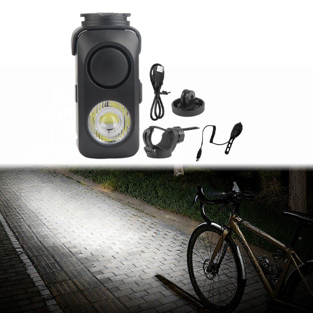 USB Bicycle Headlight with Loud For horn 120dB Quick Release Adjustable Beam