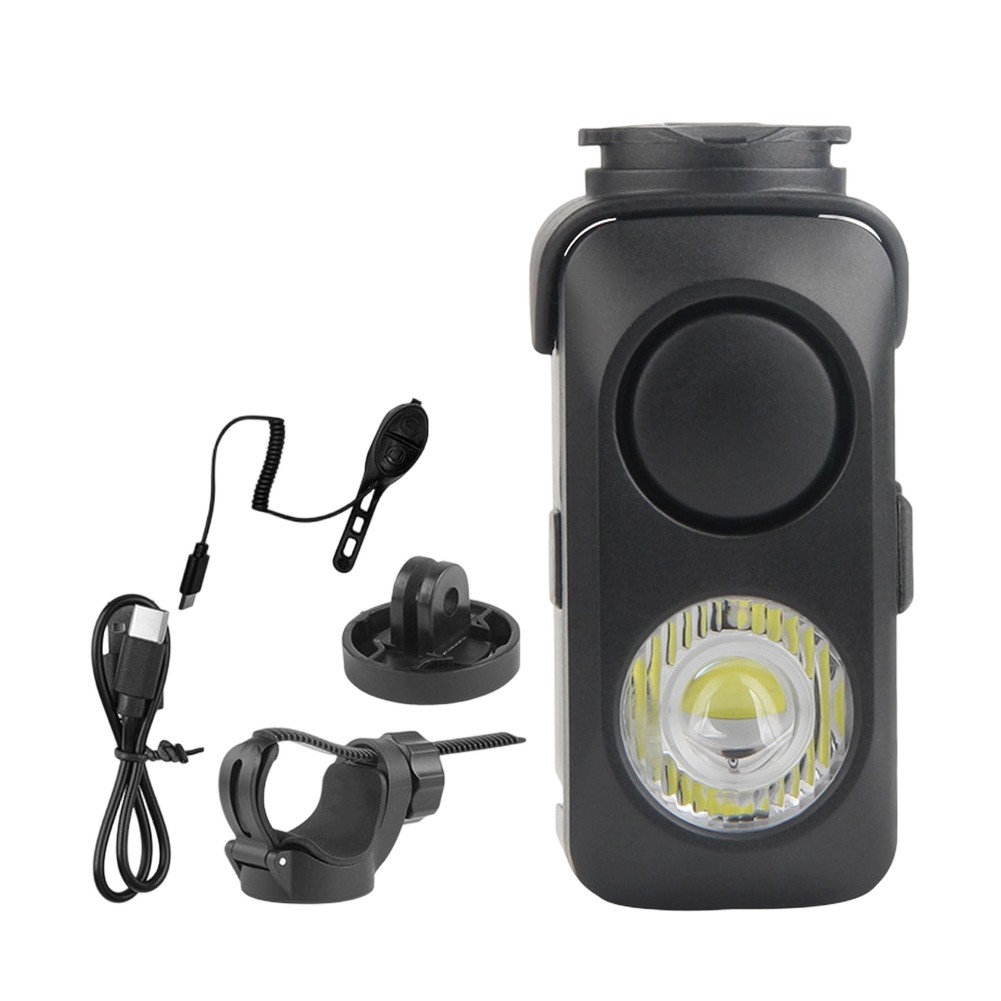 USB Rechargeable Bike Light with For horn 120dB LED Headlight and Tail Light