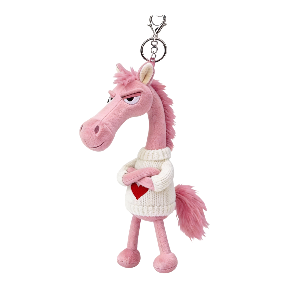 Plush Horse Mascot for Zodiac Lovers Seeking Festive Touch on Accessories