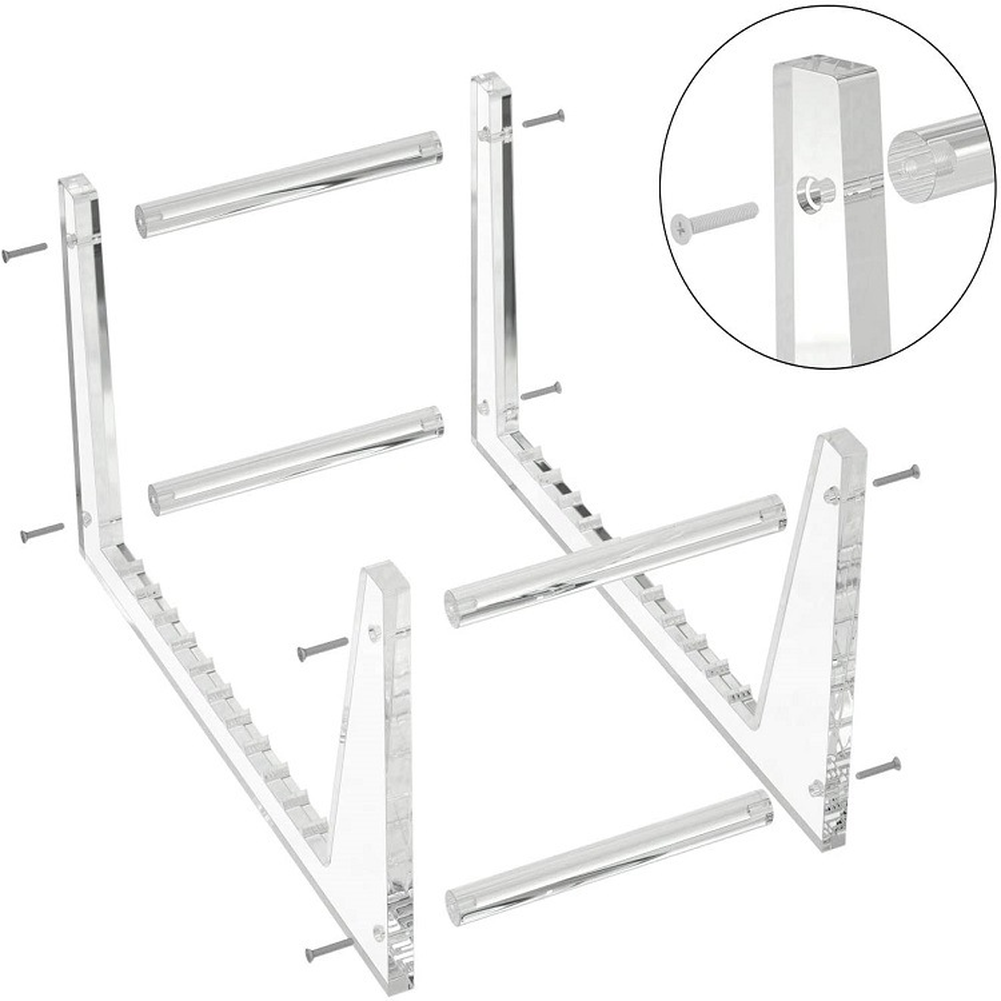 Multi Environment Acrylic Record Rack for Vinyl and CDs Indoor Use Only