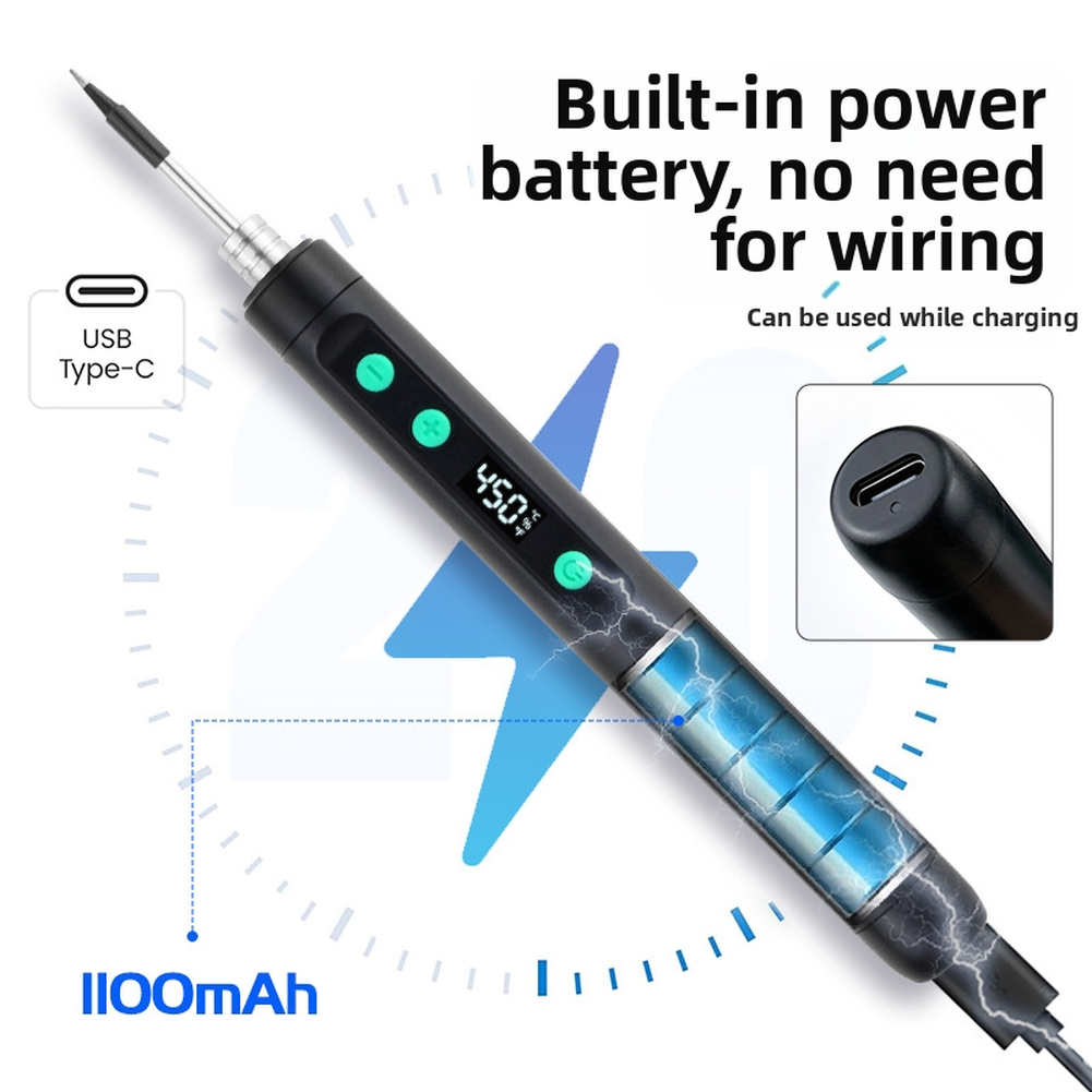 Electronic Repair Soldering Iron with Precision Control and Portability