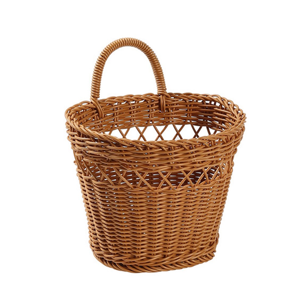Simple Woven Basket for Everyday Storage Needs 24×20.5x15cm Brown Shade