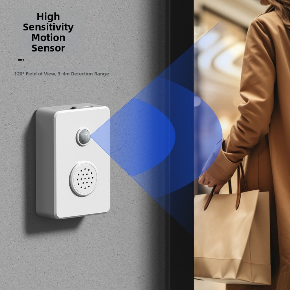 Entry Detection Alarm with Customizable Voice Message for Retail Space