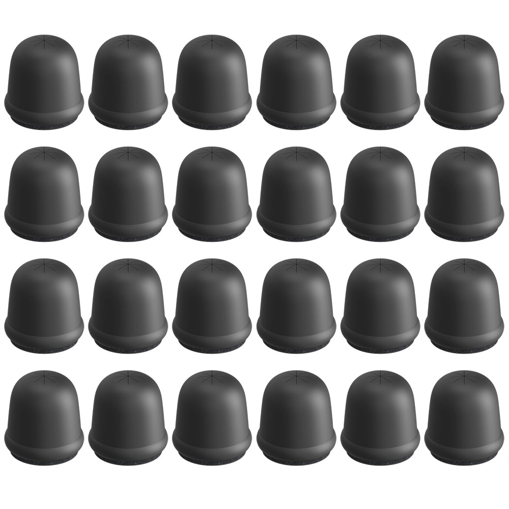 24 Units Silicone Chair Foot with Felt Pad for Home Office Furniture Use