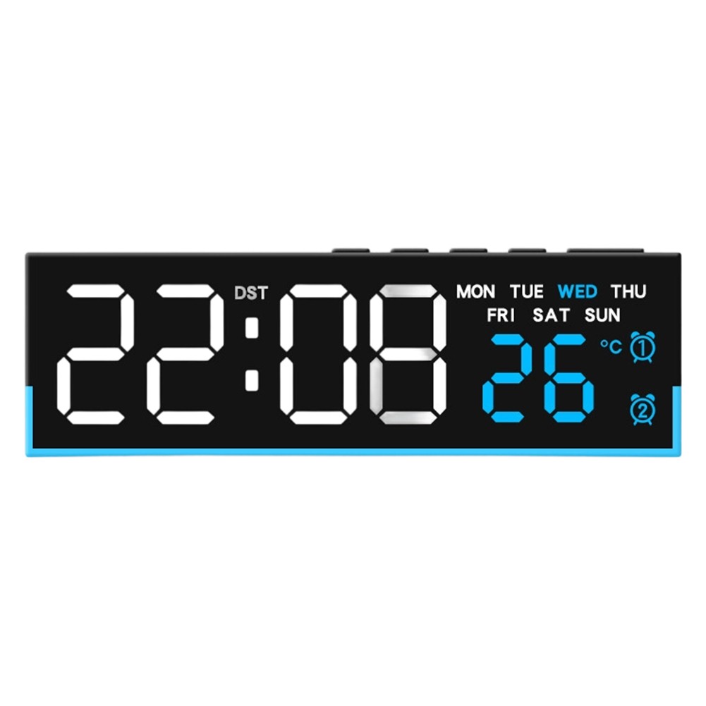 Electronic Clock with Auto Light Sensing and 3 Brightness Levels Black