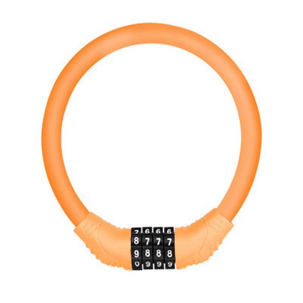4 Digit Combination Lock for Bike E Bike Motorcycle Flexible PVC Coated Cable