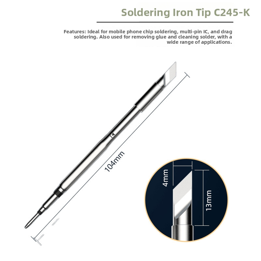 C245 K SK KU I IS B2 2.2D 2C Soldering Iron Tip Integrated Heating Element
