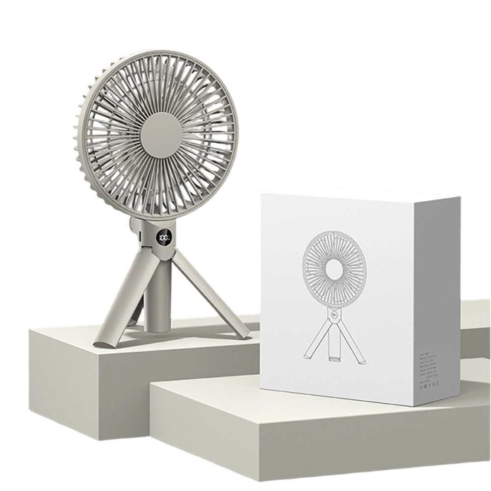 Outdoor Camping Fan 3000mAh USB Rechargeable Foldable Tripod Handheld Fan
