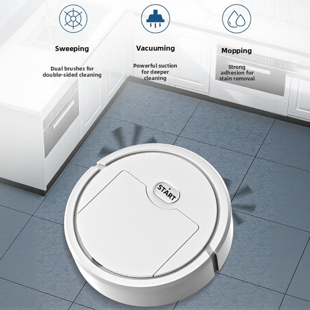 Smart Robot Vacuum with Obstacle Detection Sweeping Vacuuming and Mopping