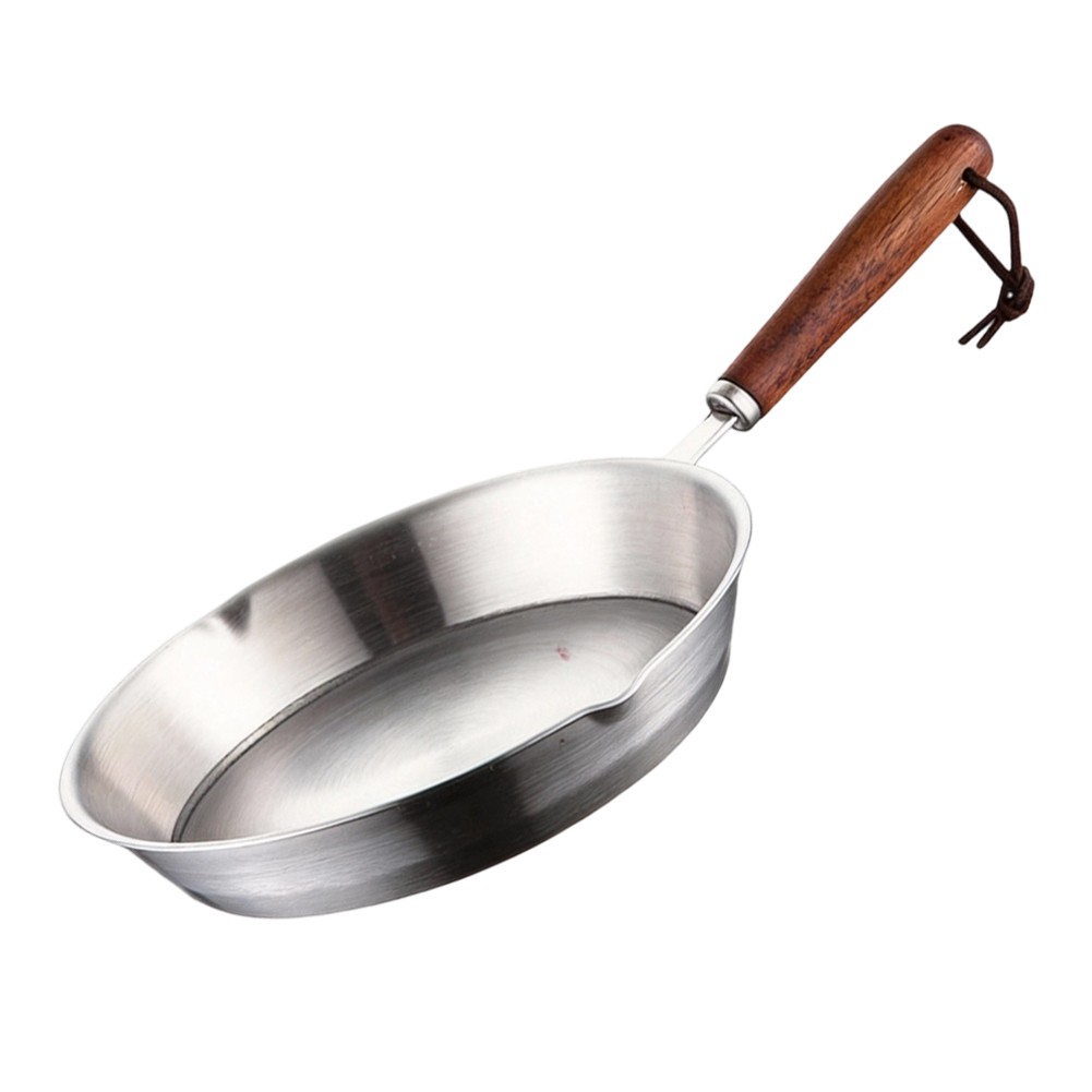 Tri-Ply Stainless Steel Frying Pan 12cm 16cm for Gas Induction Electric