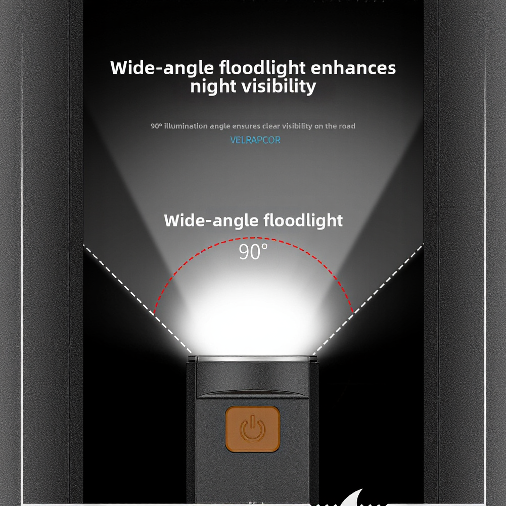 Waterproof LED Bicycle Lamp with Floodlight Function USB-C Charging Support