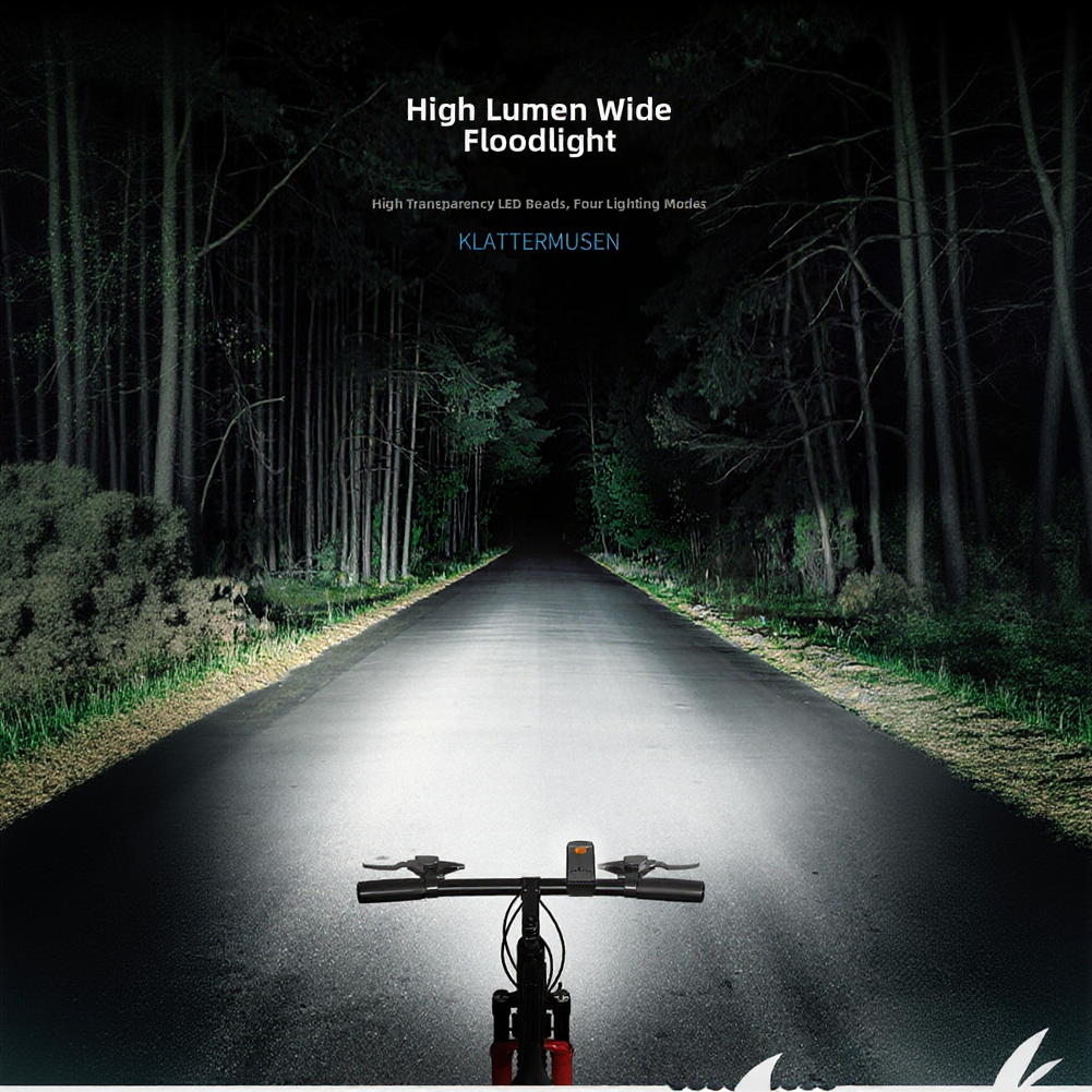 Waterproof LED Bicycle Lamp with Floodlight Function USB-C Charging Support