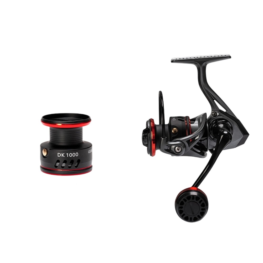 PA66 Composite Body Fishing Reel 12KG Drag CNC Machined Metal Arm Black