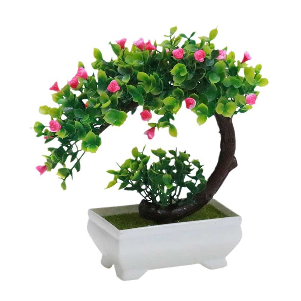 Plastic 20cm Bonsai Tree Realistic Faux Plant for Home Living Room Decor