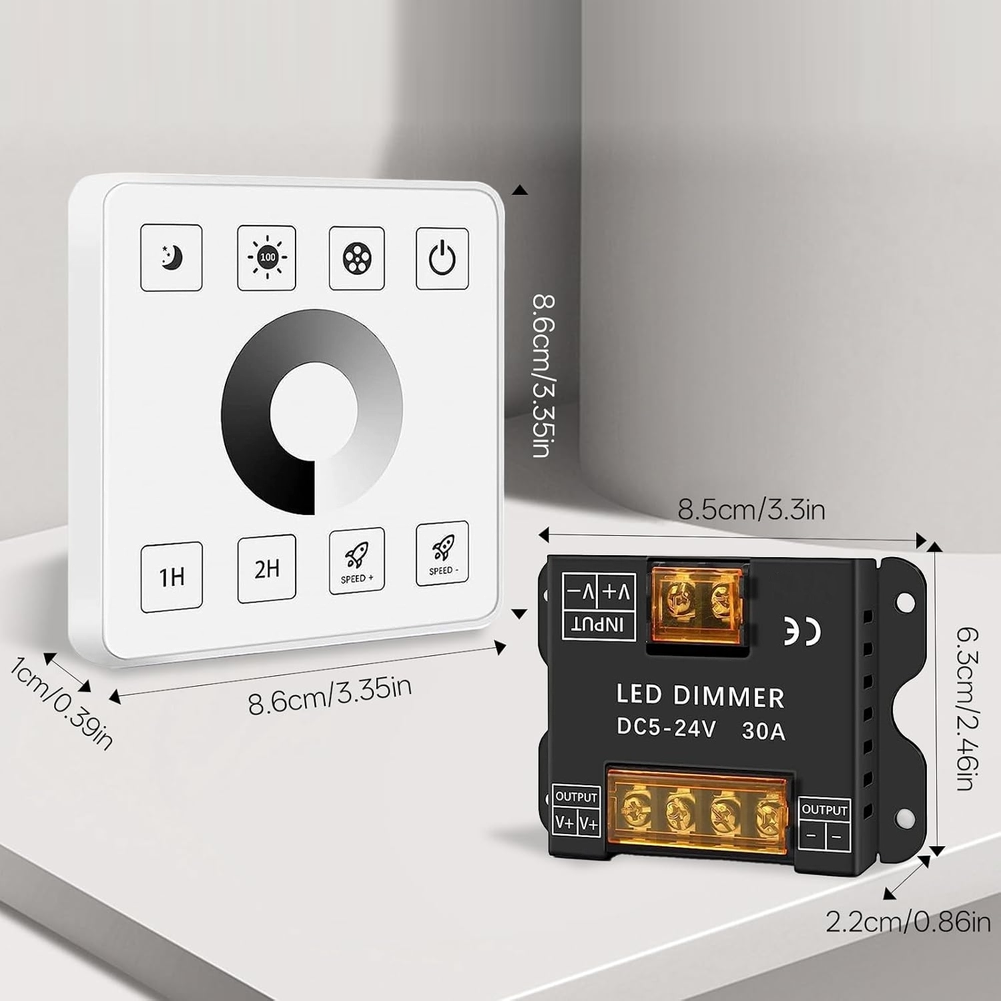 Capacitive Touch LED Controller 30A RF Wireless for DC5V 12V 24V Strips