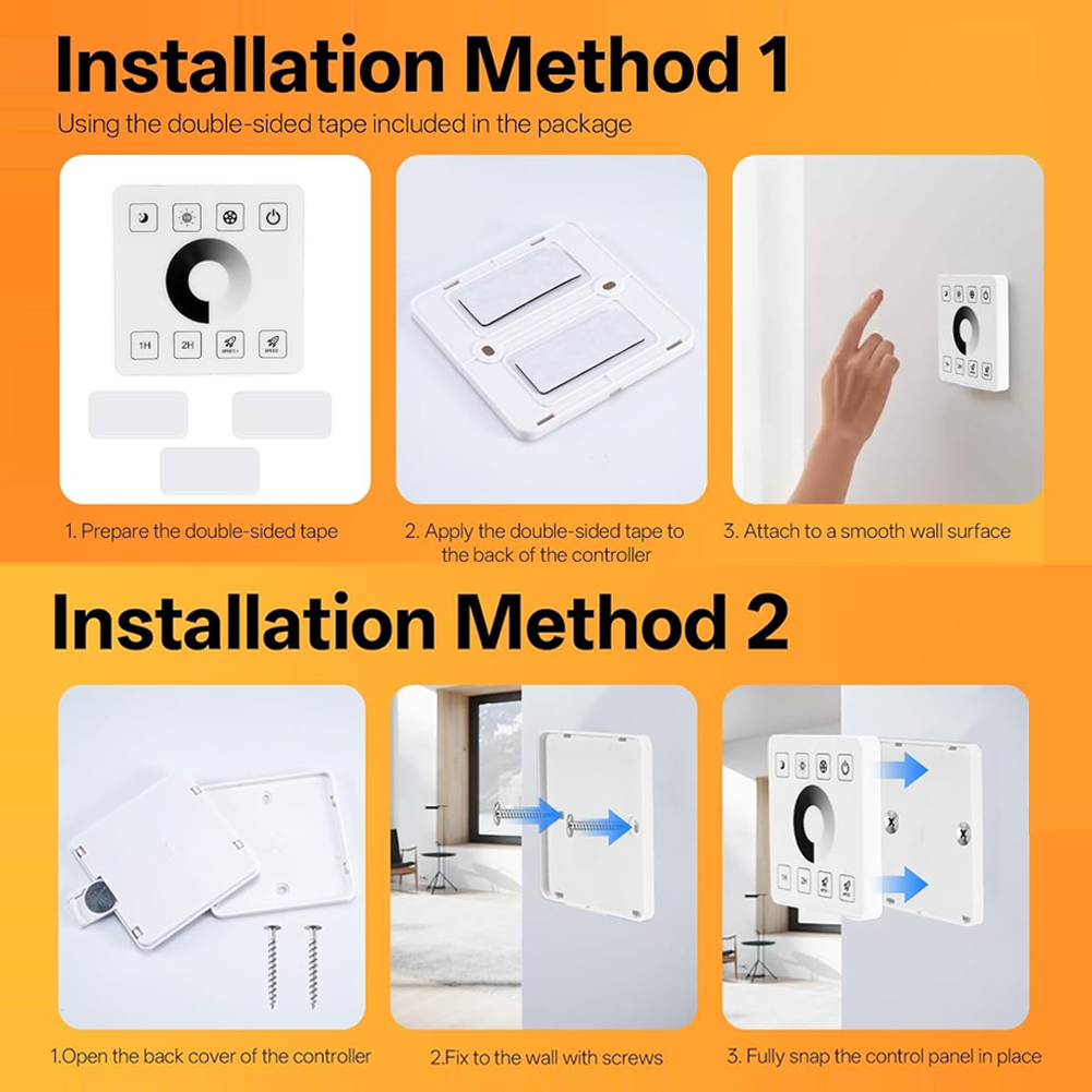 Capacitive Touch LED Controller 30A RF Wireless for DC5V 12V 24V Strips