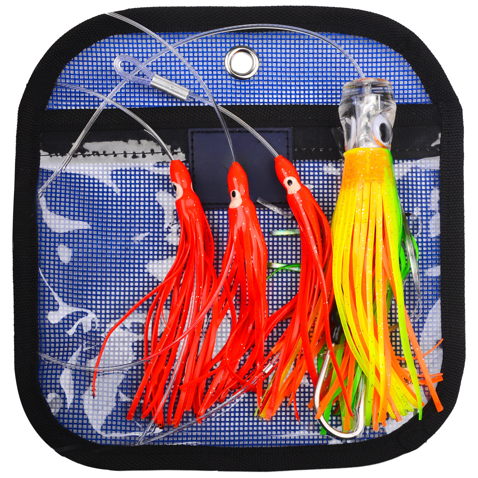 9 inch Squid Lure for octopus Design with Dragging Skirt for Saltwater Fishing
