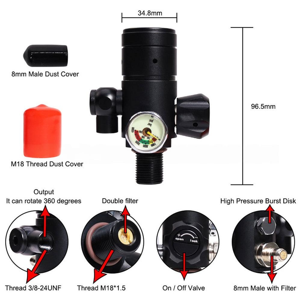 360 Swivel Joint Dive Regulator for Flexible Hose Routing M18x1.5 Thread