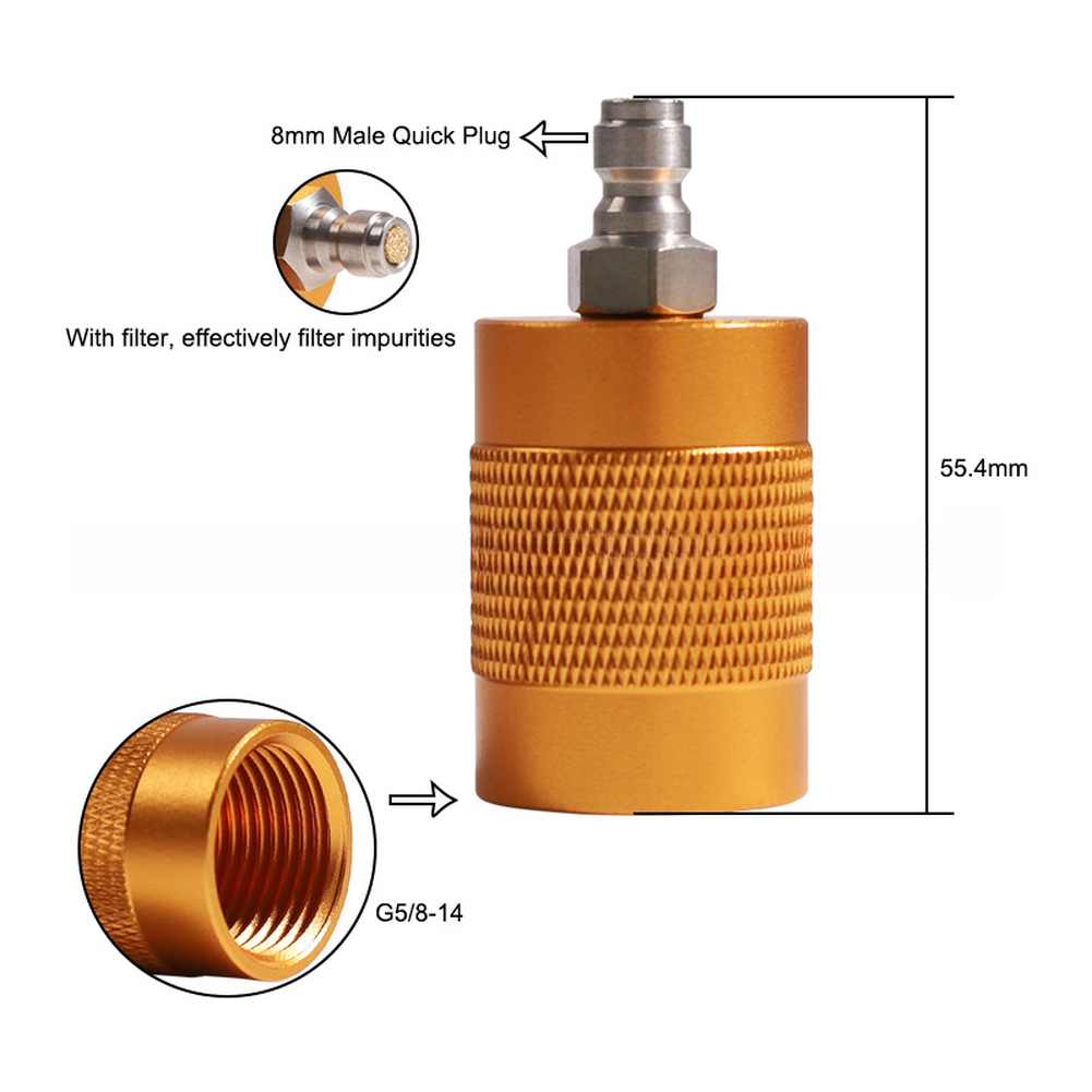 G5/8 Threaded Quick-break Adapter with 300Bar Diving DIN Air-filled Adapter