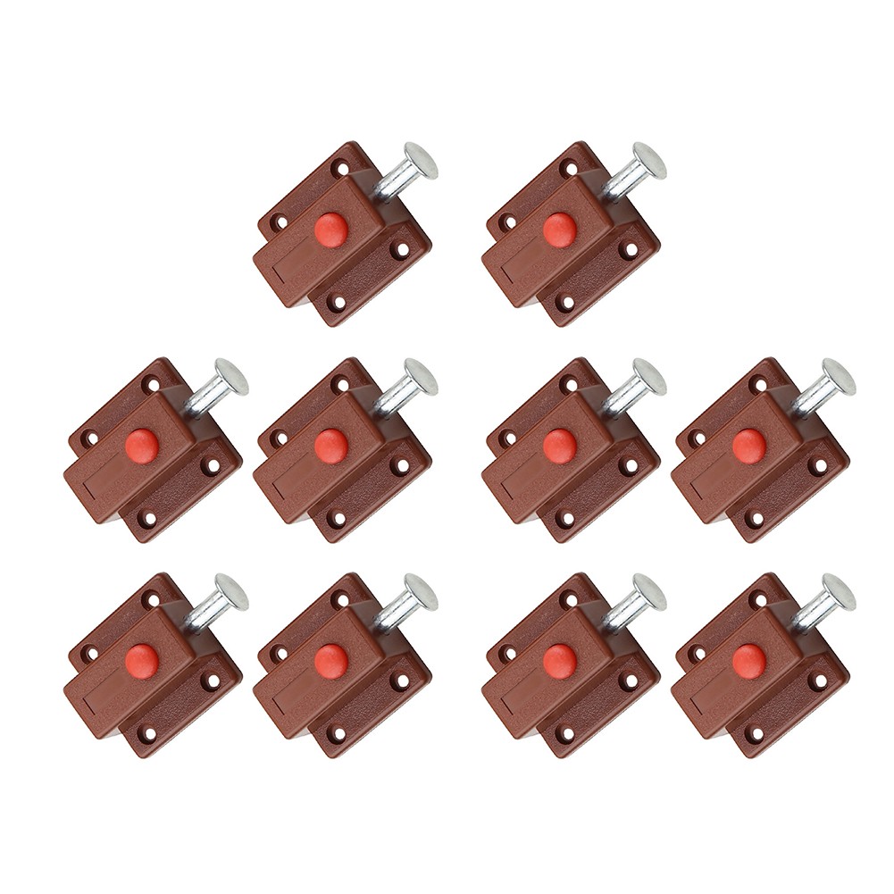 Spring Loaded Cabinet Locks 10 Pack for Furniture Wooden Doors Drawers