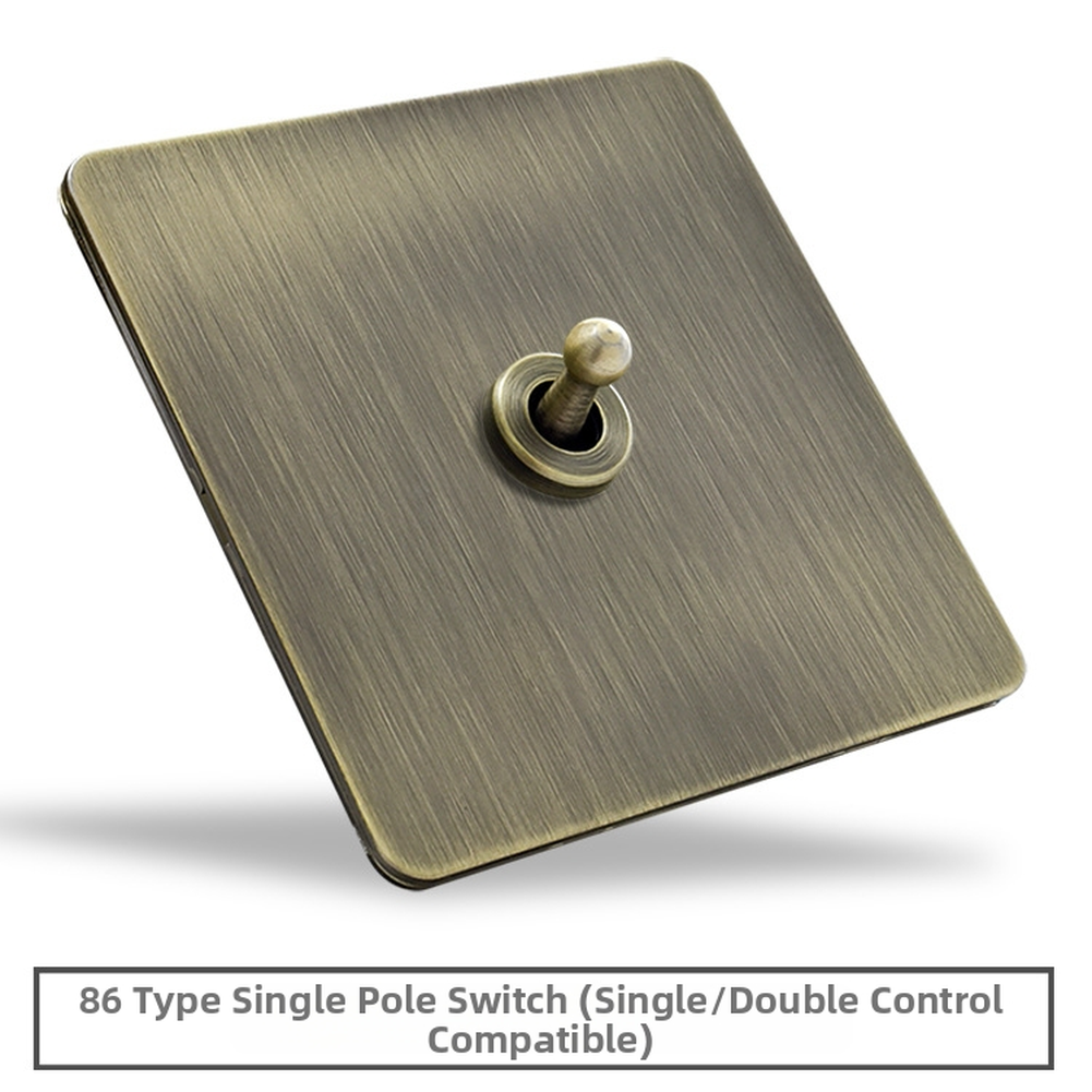 86 Type Matte Stainless Steel Brushed Finish Wall Switch Panel Decorative