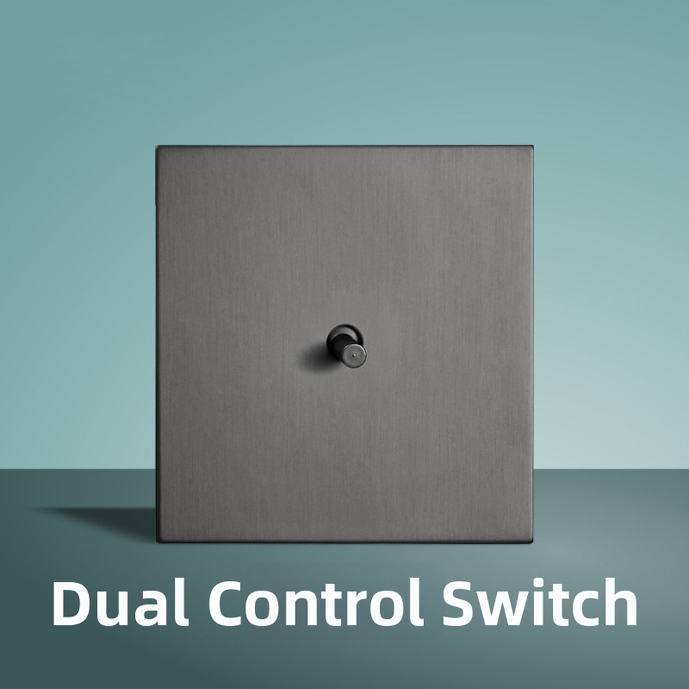 Stainless Steel 86x86mm For toggle Switch Socket Panel Matte Gray Finish
